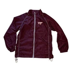 Virginia Tech Hokies Varsity Jacket kids L 9/10 maroon Full-Zip Casual NCAA garb
